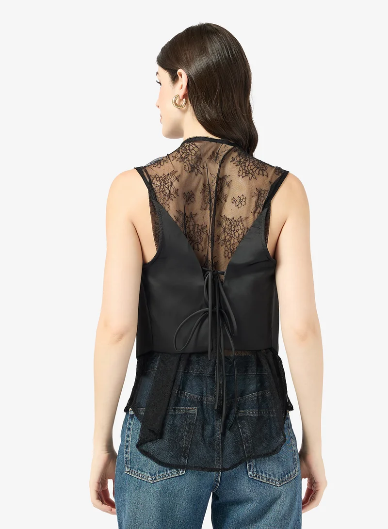 ايلا Vest With Sheer Back